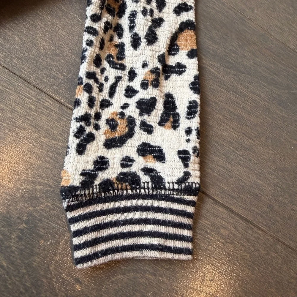 P.J. Salvage Leopard-Print Footie in Tan/Black/Cream
